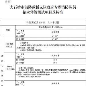 營口大石橋市消防救援大隊政府專職消防隊員招聘公告