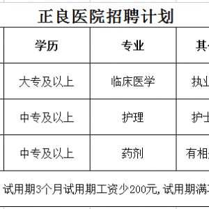 沈北新區(qū)醫(yī)療集團正良醫(yī)院招聘9人啟事