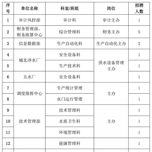 沈陽水務(wù)集團有限公司校園公開招聘30人公告