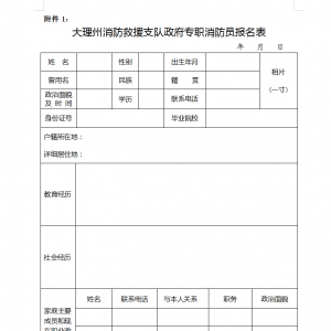 大理州消防救援支隊(duì)招聘核算會(huì)計(jì)、消防文員和專職消防員公告（3人） ...